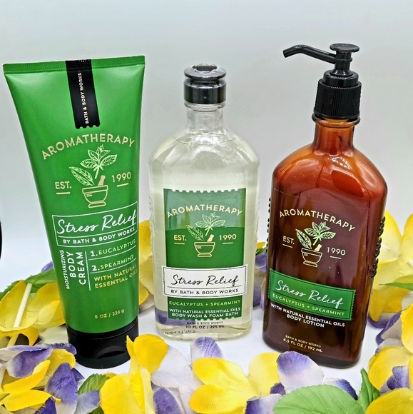 Eucalyptus Spearmint Stress Relief Aromatherapy 3-Piece Bath & Body Set - Picture 1 of 1